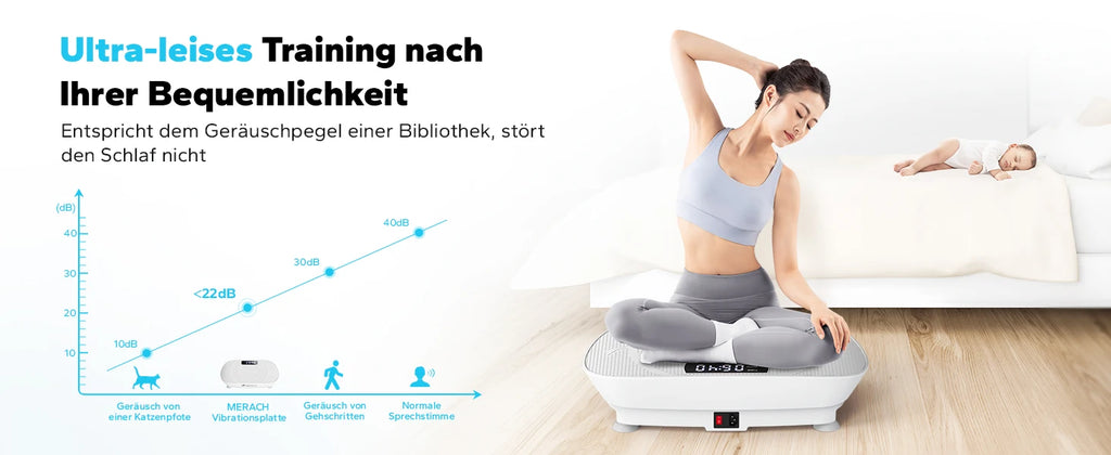 Plateforme vibrante MERACH pour fitness complet du corps, appareil de sport idéal pour l'entraînement à domicile.
