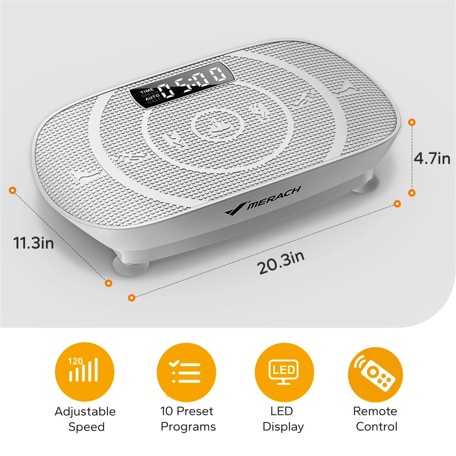 Plateforme vibrante MERACH pour fitness complet, appareil de sport pour le corps à domicile, plateforme de remise en forme.