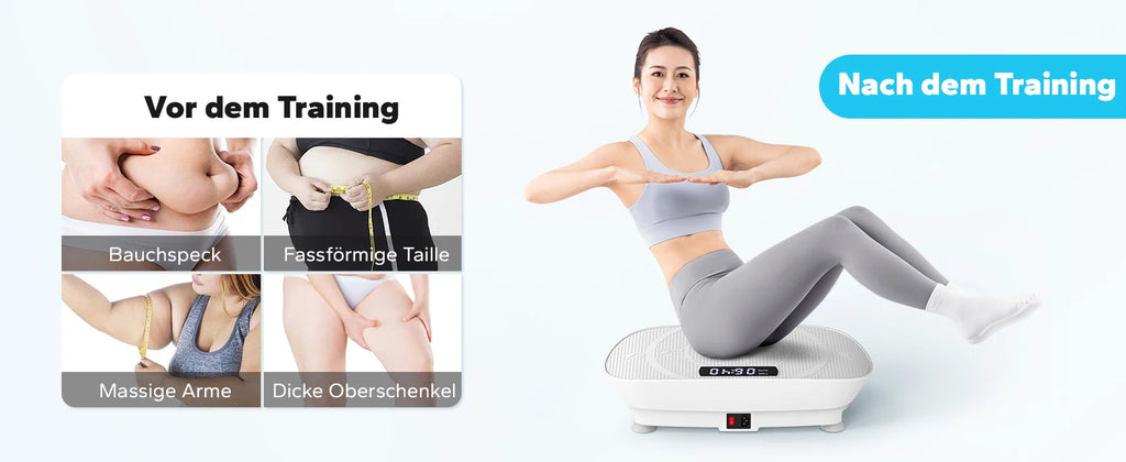 Plateforme vibrante MERACH de fitness pour le corps entier, appareil de sport pour maison, avec surface antidérapante et contrôle.