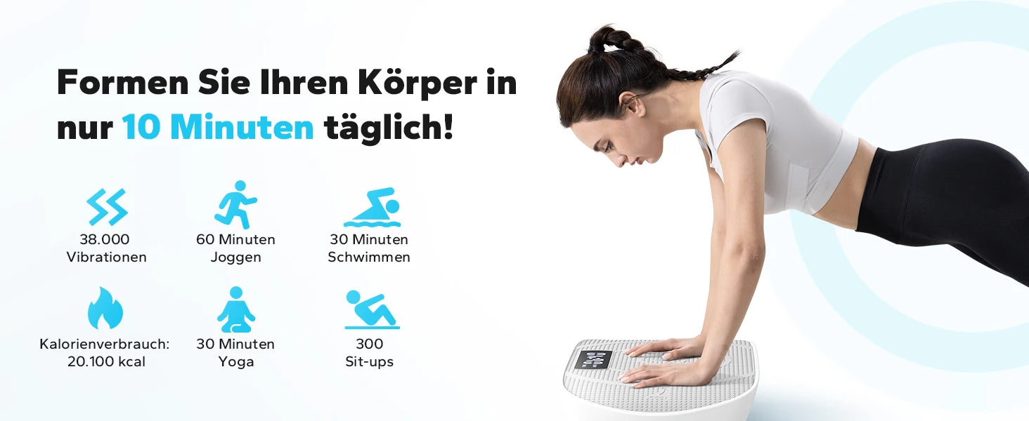Plateforme vibrante MERACH pour fitness complet du corps, appareil de sport pour exercices à domicile, robuste et efficace.