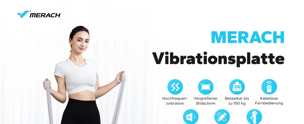 Plateforme vibrante Merach pour fitness complet du corps, appareil de sport pour maison, conçu par Badassmood.com