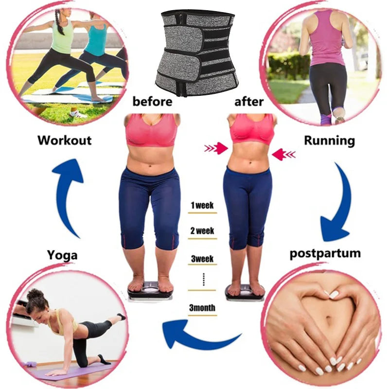 Gaine Amincissante Néoprène Femme - Ceinture Sudation Sport Ventre Plat