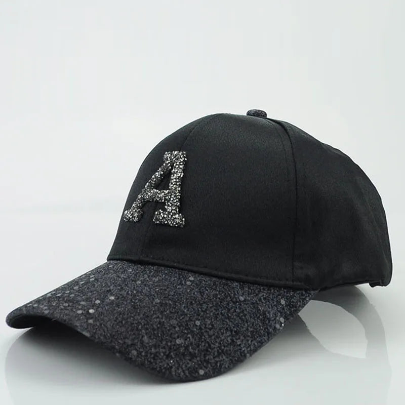 Casquette Baseball Femme Strass Paillettes - Snapback Hip Hop Été