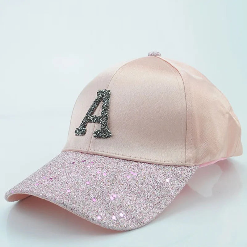 Casquette Baseball Femme Strass Paillettes - Snapback Hip Hop Été