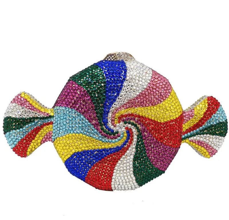 Pochette de soirée en strass et diamants, sac élégant pour mariage et fête, finition luxe pour femme.