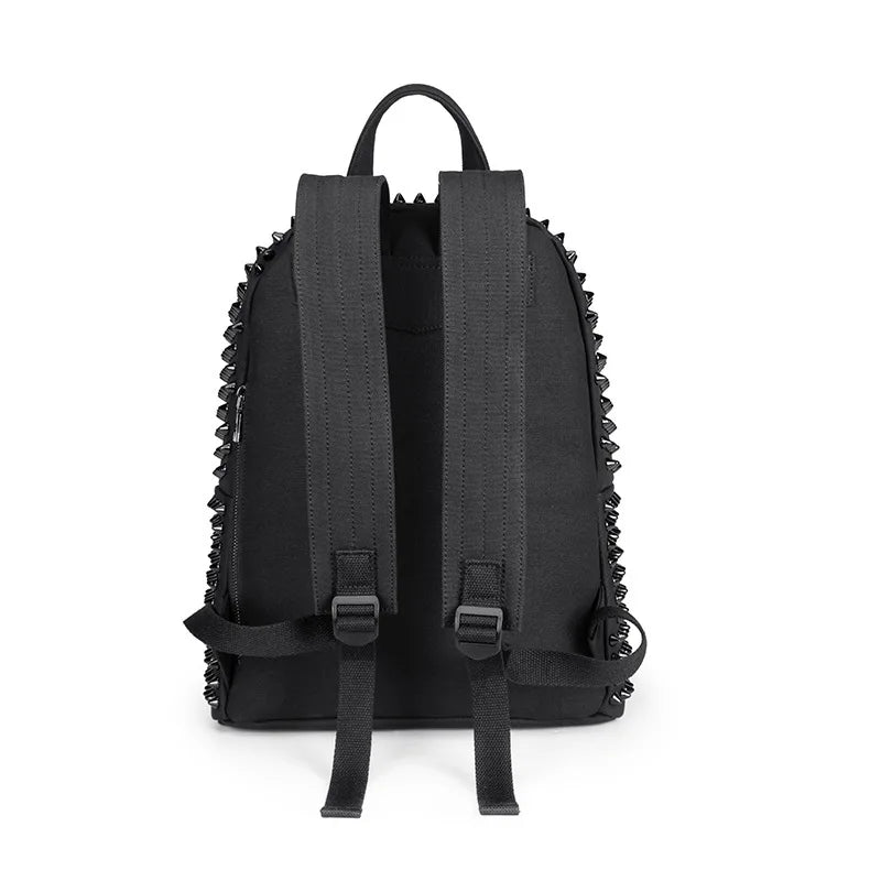 Sac à Dos Femme Cuir PU Noir Cloutés - Sac Punk Rock Vintage