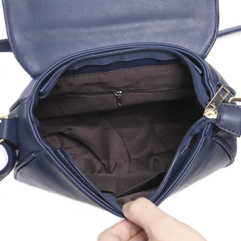 Sac Bandoulière Vintage Femme Cuir PU - Sac Messager Floral Rivets