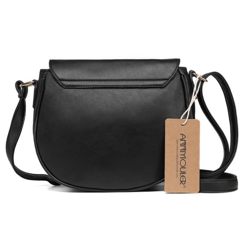 Sac Bandoulière Vintage Femme Cuir PU - Sac Messager Floral Rivets