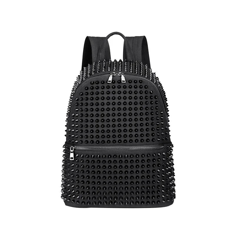 Sac à Dos Femme Cuir PU Noir Cloutés - Sac Punk Rock Vintage
