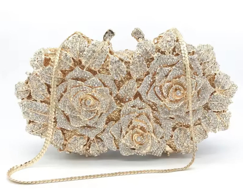 Pochette soirée cœur tigre avec strass, sac de fête luxe pour femme, élégant accessoire de mariage et occasion spéciale.