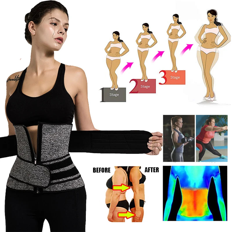 Gaine Amincissante Néoprène Femme - Ceinture Sudation Sport Ventre Plat