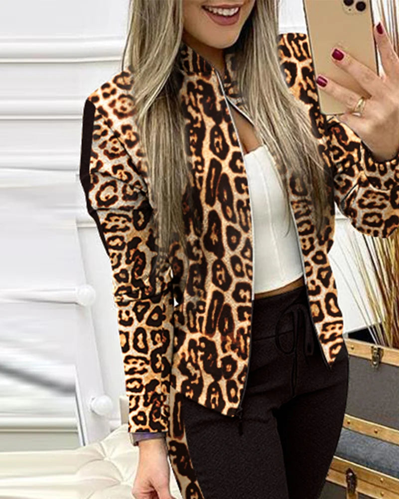 Ensemble Survêtement Femme 2 Pièces Hiver - Veste Zip Pantalon Sport