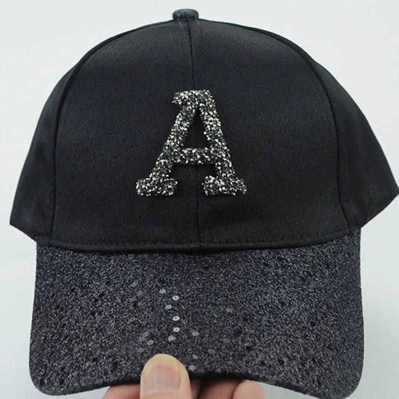 Casquette Baseball Femme Strass Paillettes - Snapback Hip Hop Été