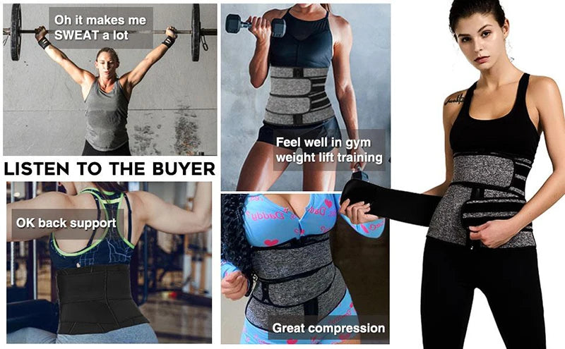 Gaine Amincissante Néoprène Femme - Ceinture Sudation Sport Ventre Plat