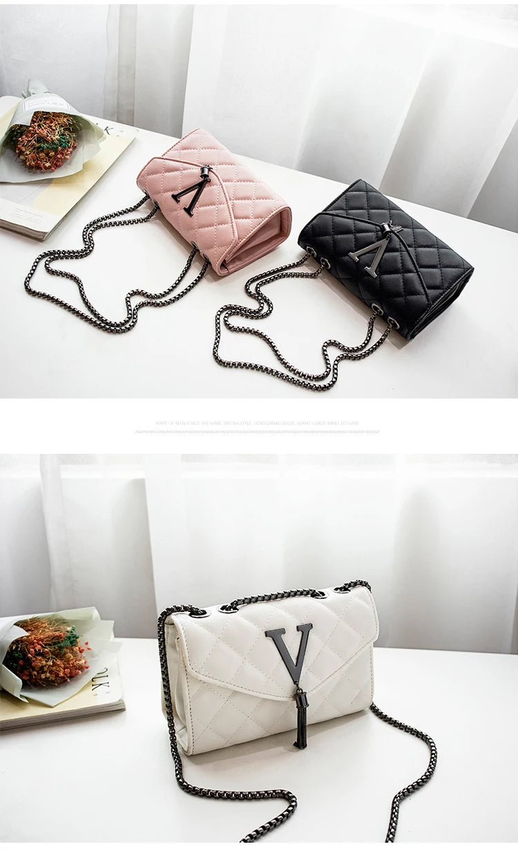 Sac à Main Luxe Femme Cuir PU Noir - Sac Bandoulière Matelassé