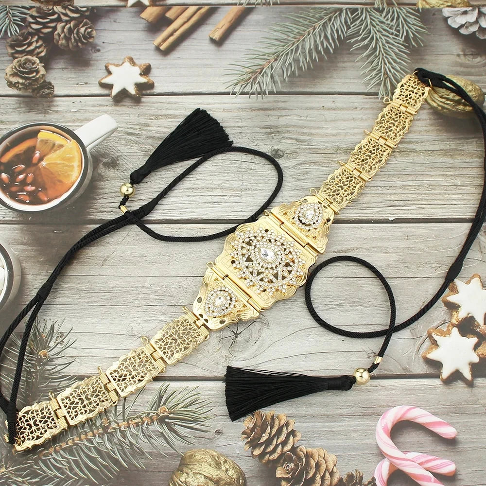 Ceinture Chaîne Métallique Style Marocain Ajustable - Caftan Arabe - badassmood