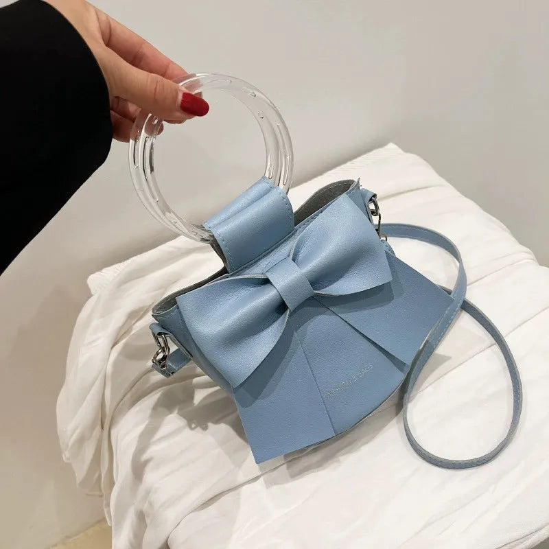 Sac Seau Femme avec Nœud Élégant - Sac Bandoulière Été Casual