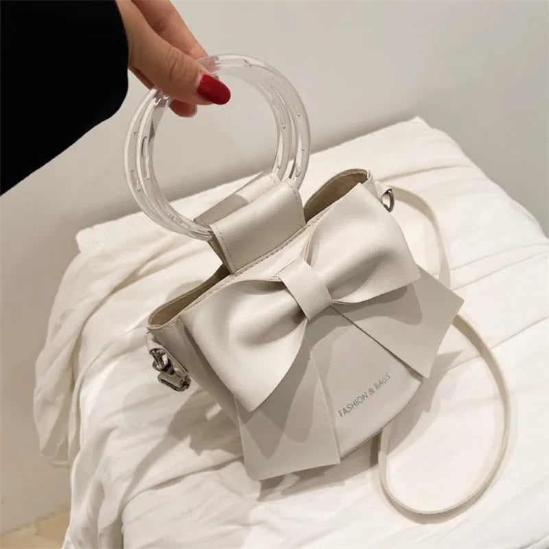 Sac Seau Femme avec Nœud Élégant - Sac Bandoulière Été Casual