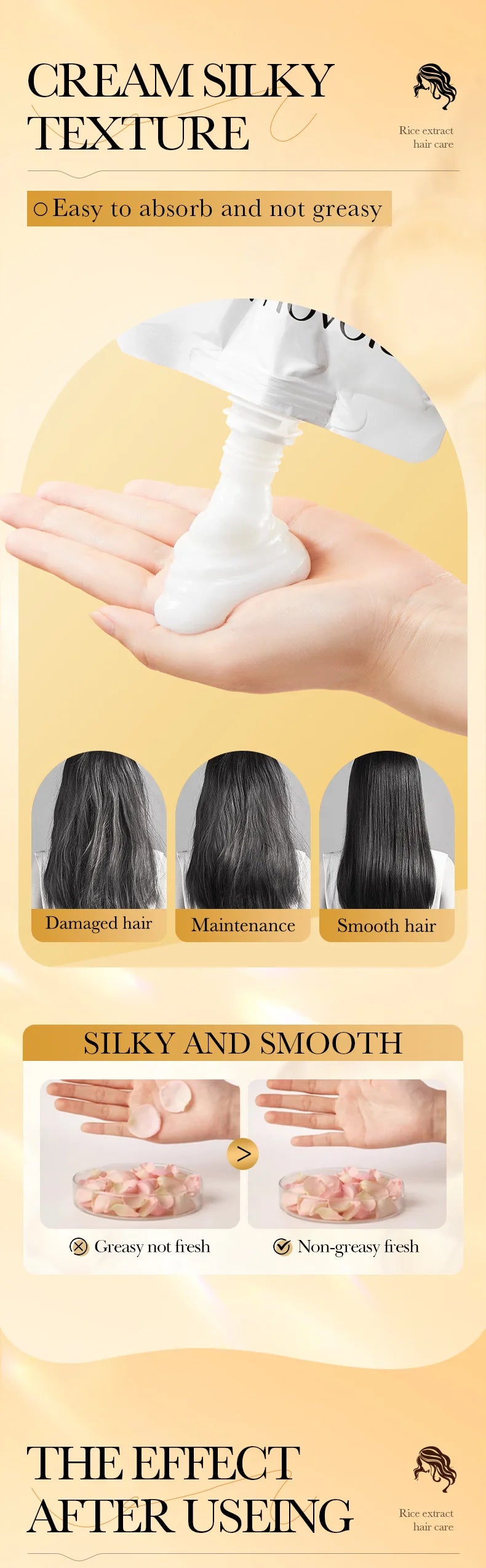 10/30/50/100/400g Magical Keratin Hair Mask 5 Seconds Repair Damaged Frizzy Hair Soft Smooth Shiny Rice Moisturizing Hair Care - badassmood