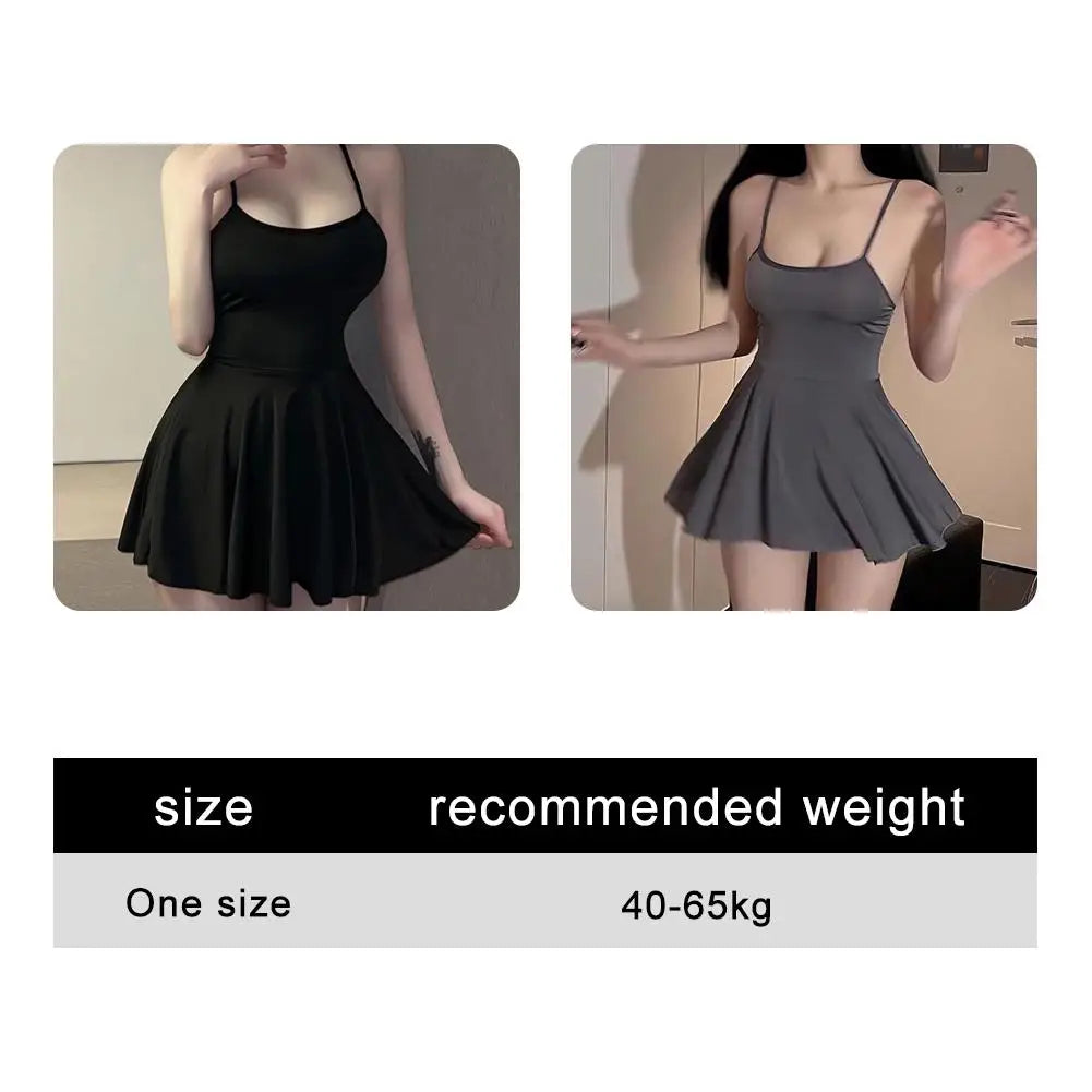 Sexy Women Pleated Micro MINI Dress Bandage Smooth Uniform Slip Mini Dress Night Club Outfits Allure Ruffled Dress Backless - badassmood