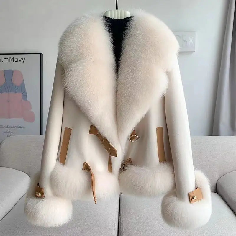 Veste Fausse Fourrure Vison Femme - Manteau Court Hiver Chaud Élégant - badassmood