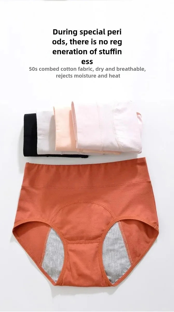 Panties for Menstruation Cotton Menstrual Panties High Waist Period Underwear Culotte Menstruelle Leak Proof Bragas Menstruales - badassmood