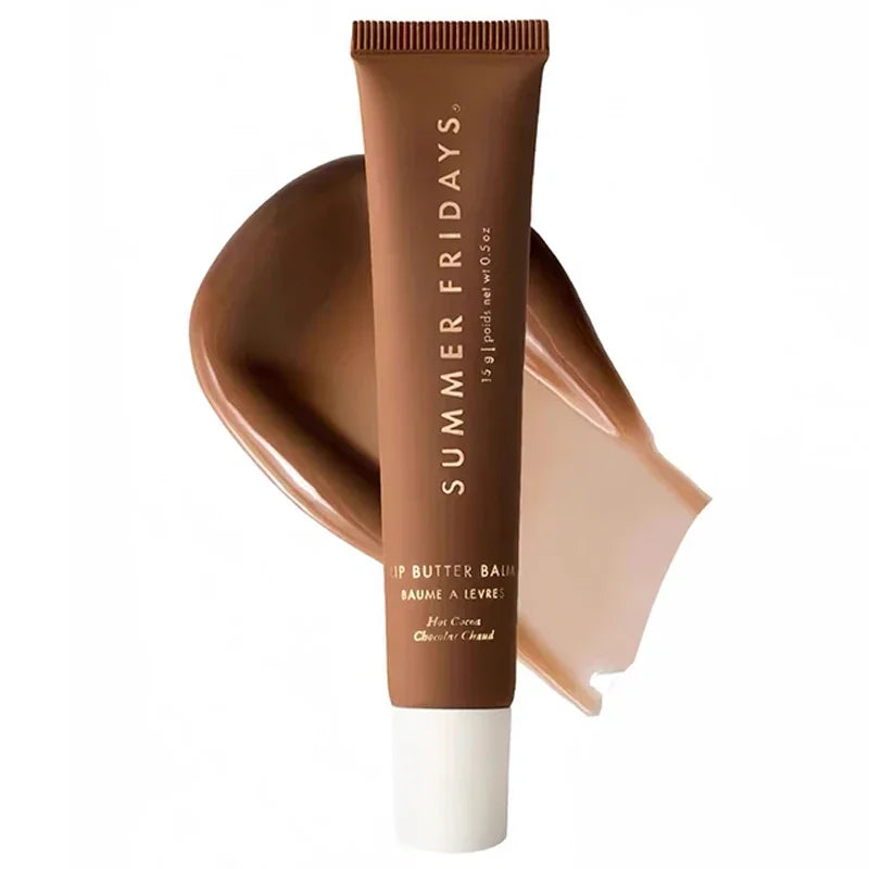 Summer Fridays The Holiday Trio Set Lip Butter Balm in Hot Cocoa Toasted Marshmallow Jet Lag Mask Moisturizer Lip Gloss Skin - badassmood