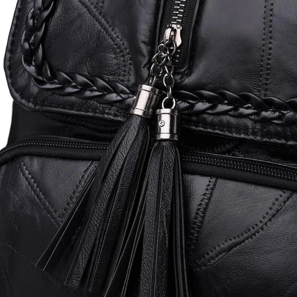 Mini sac à dos homme noir en toile, bandoulière sportive pour voyage et école, style pratique et tendance.