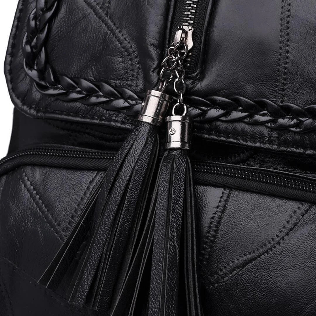 Mini sac à dos homme noir en toile, bandoulière sportive pour voyage et école, style pratique et tendance.
