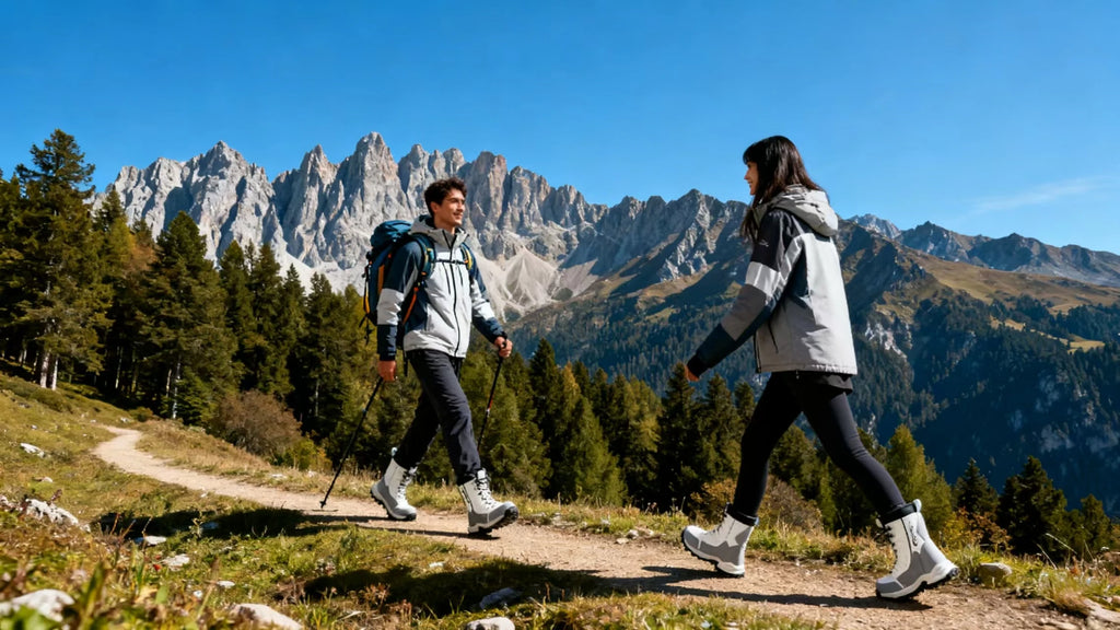 Bottes Neige Femme Imperméables Fourrées - Mi-Mollet Chaudes Légères Randonnée Hiver - badassmood