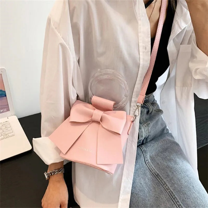 Sac Seau Femme avec Nœud Élégant - Sac Bandoulière Été Casual