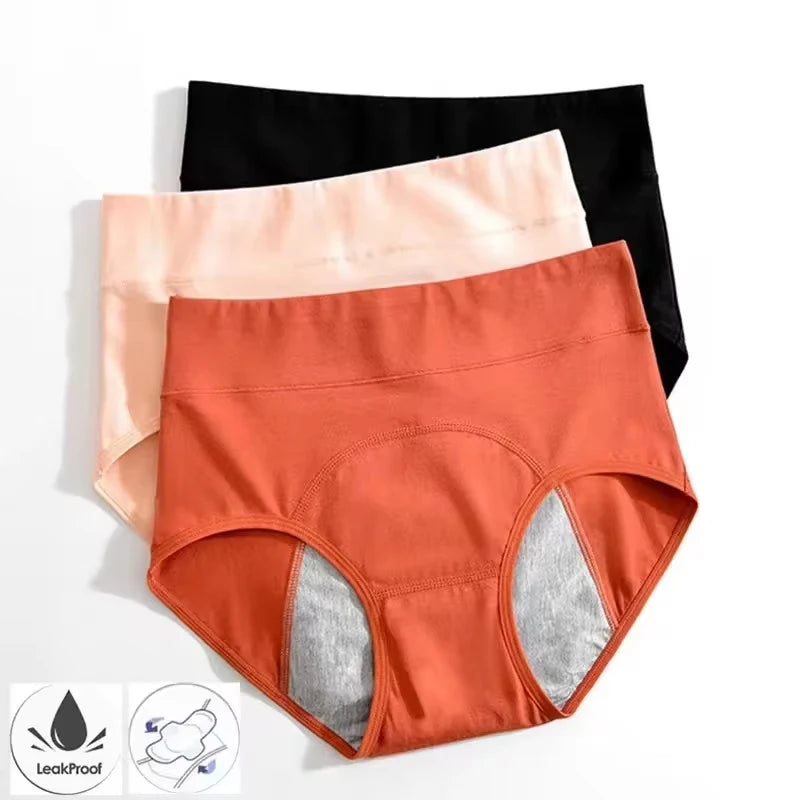 Panties for Menstruation Cotton Menstrual Panties High Waist Period Underwear Culotte Menstruelle Leak Proof Bragas Menstruales - badassmood
