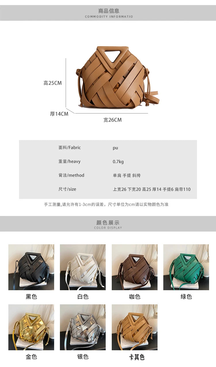 Sac Panier Ajouré Crossbody 2025 - Design Niche Grande Capacité Épaule Femme - badassmood