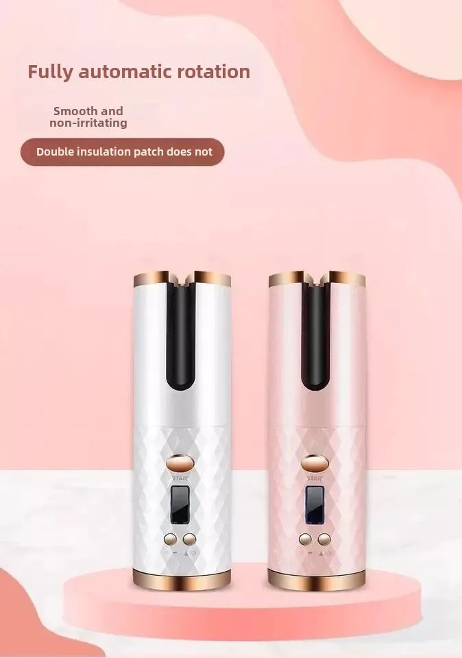 Fer à Boucler Sans Fil Automatique Mini - Boucleur Portable Sec/Humide