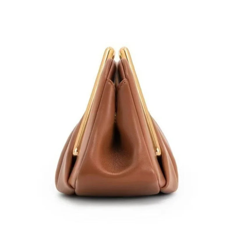 Sac Cloud Plissé Cuir Soft Niche - Pochette Soirée Pleatée Haut de Gamme Femme - badassmood