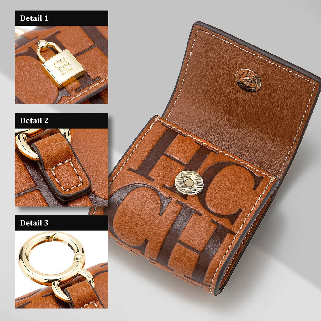 Mini Sac CH Brand Écouteurs Gaufré Luxe 2025 - Design Polyvalent Automne Hiver - badassmood