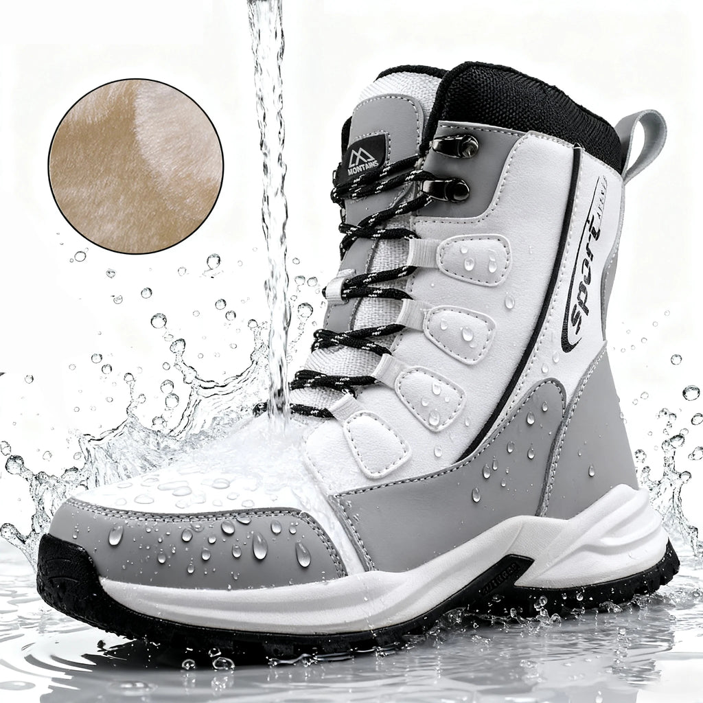 Bottes Neige Femme Imperméables Fourrées - Mi-Mollet Chaudes Légères Randonnée Hiver - badassmood