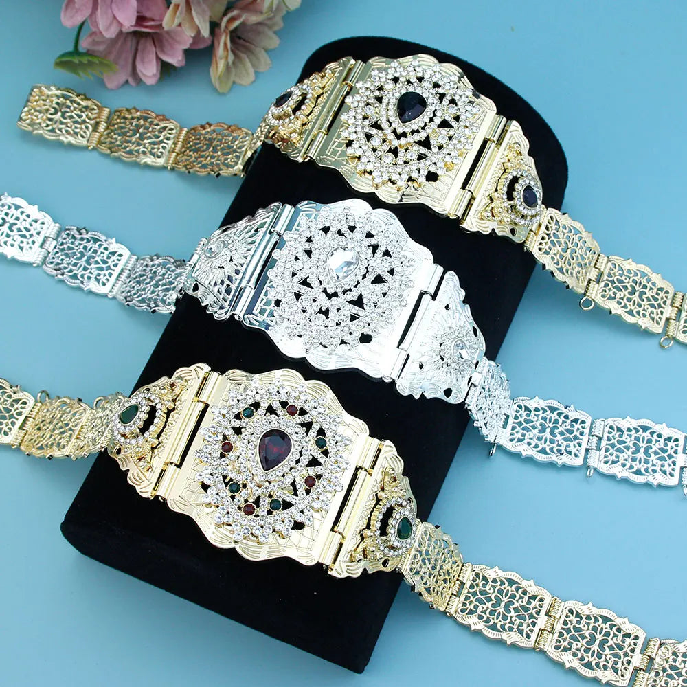 Ceinture Chaîne Métallique Style Marocain Ajustable - Caftan Arabe - badassmood