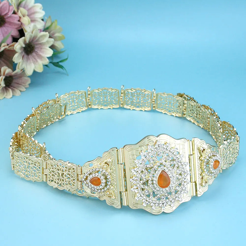 Ceinture Chaîne Métallique Style Marocain Ajustable - Caftan Arabe - badassmood