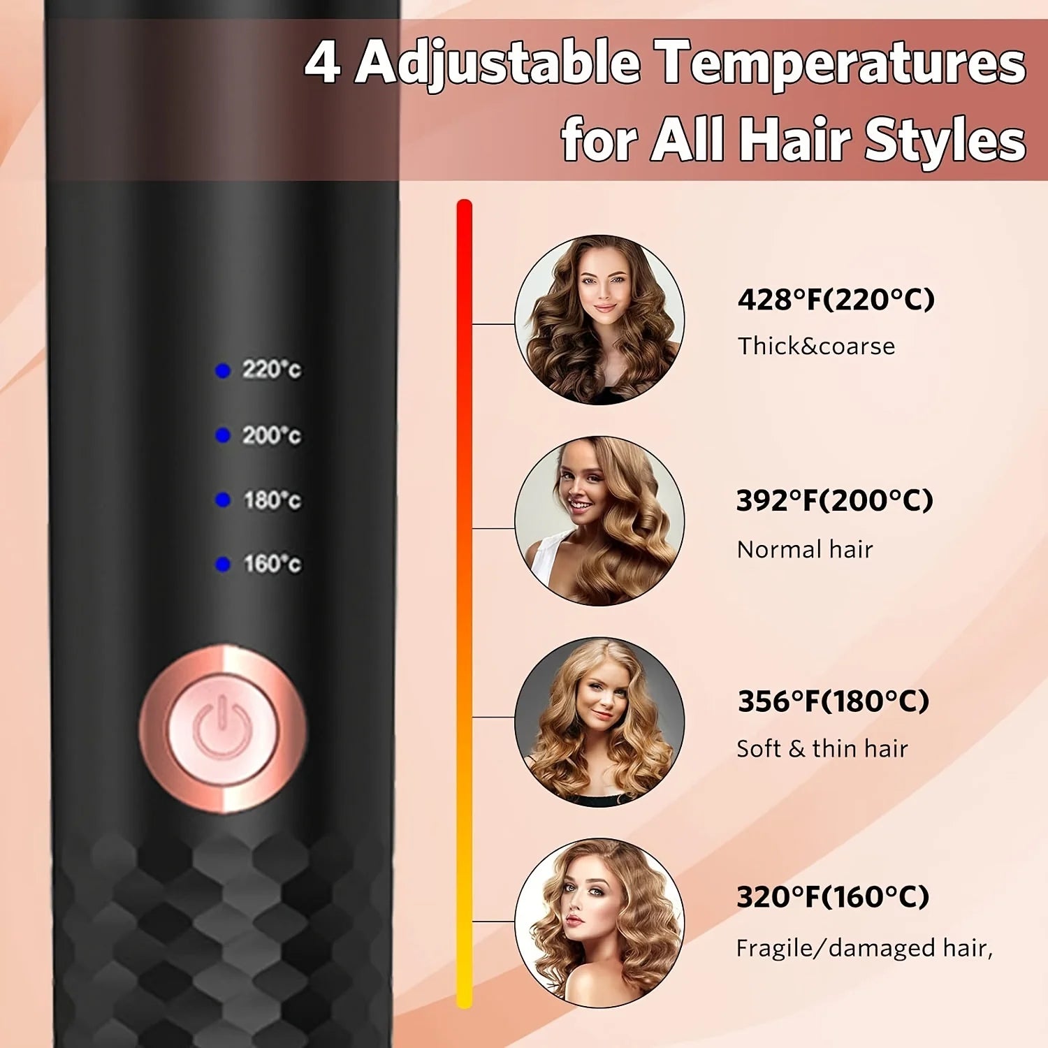 Automatic Hair Curler Auto Hair Curling Iron Ceramic Rotating Air Curler Air Spin Wand Styler Curl Machine Magic Hair Curler - badassmood