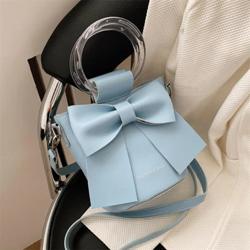 Sac Seau Femme avec Nœud Élégant - Sac Bandoulière Été Casual