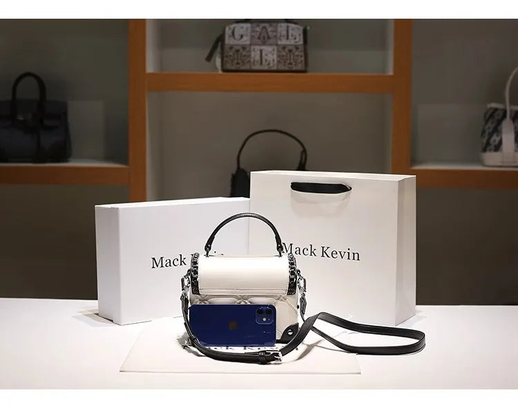 Sac Carré Bicolore Femme - Sac Bandoulière Soirée Cuir Tendance 2026 - badassmood