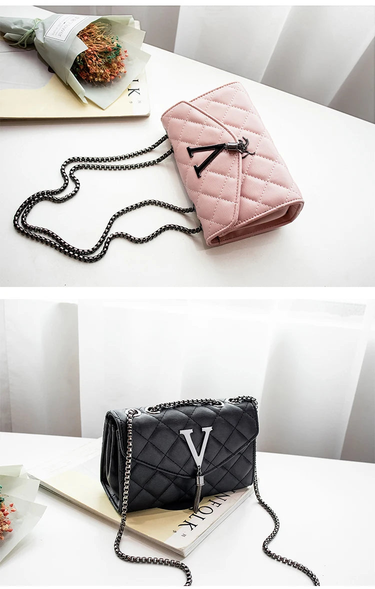 Sac à Main Luxe Femme Cuir PU Noir - Sac Bandoulière Matelassé