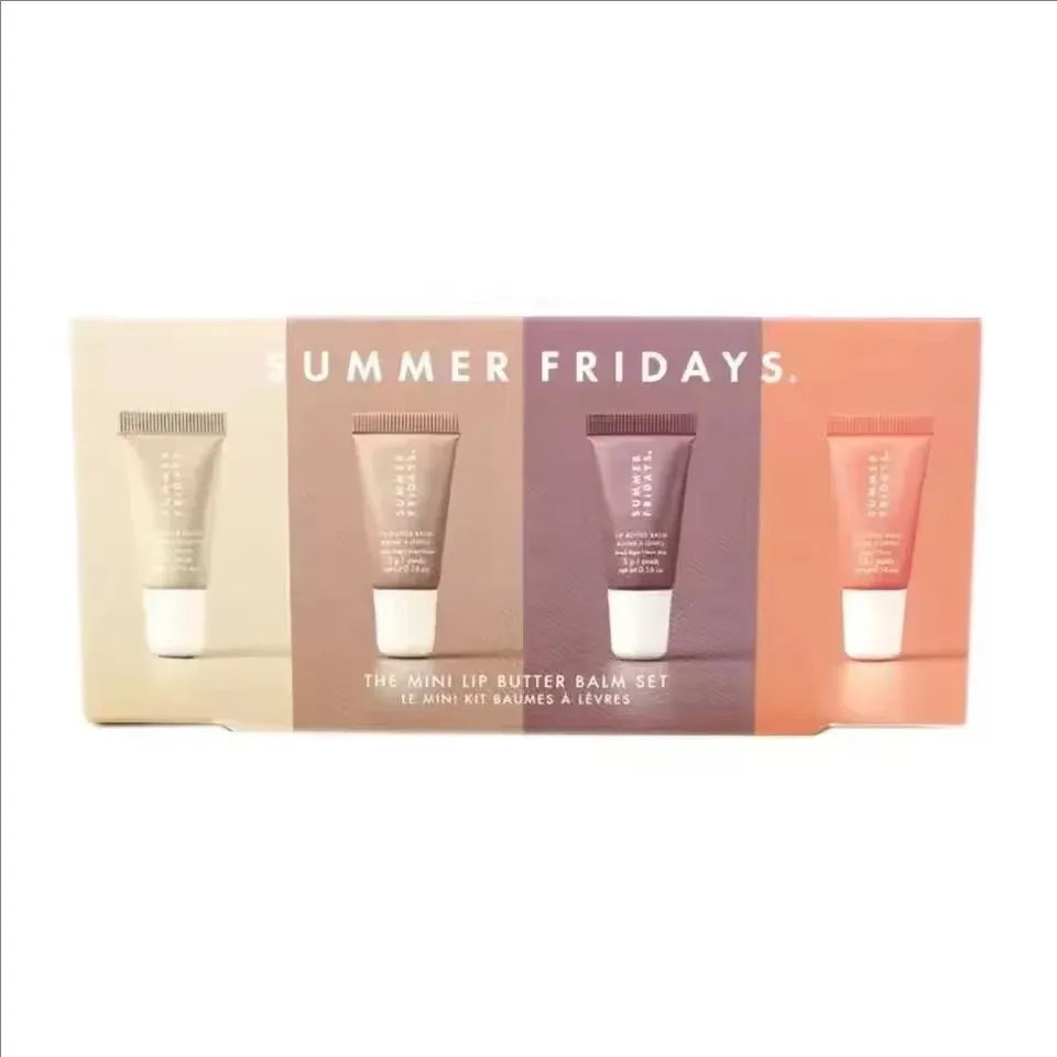 Summer Fridays The Holiday Trio Set Lip Butter Balm in Hot Cocoa Toasted Marshmallow Jet Lag Mask Moisturizer Lip Gloss Skin - badassmood