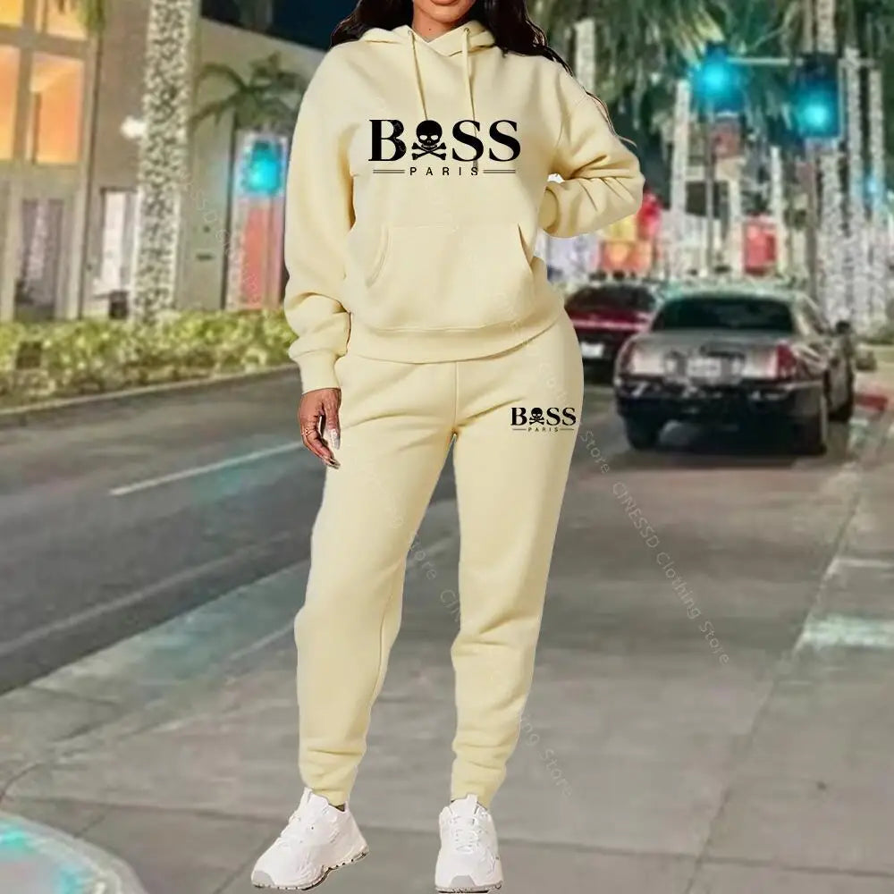 Survêtement Femme Designer Luxe 2026 - Sweat + Pantalon Haute Qualité Automne Hiver - badassmood