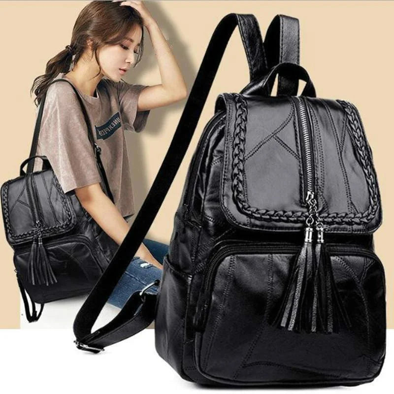 Mini sac à dos homme noir en canvas avec bandoulière sport, idéal pour voyage et école, de la marque badassmood.com