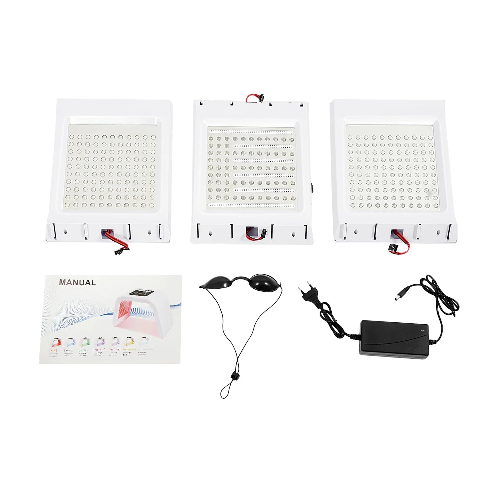 Masque LED Luminothérapie 7 Couleurs - 287 LEDs Soin Visage Rajeunissement Spa - badassmood