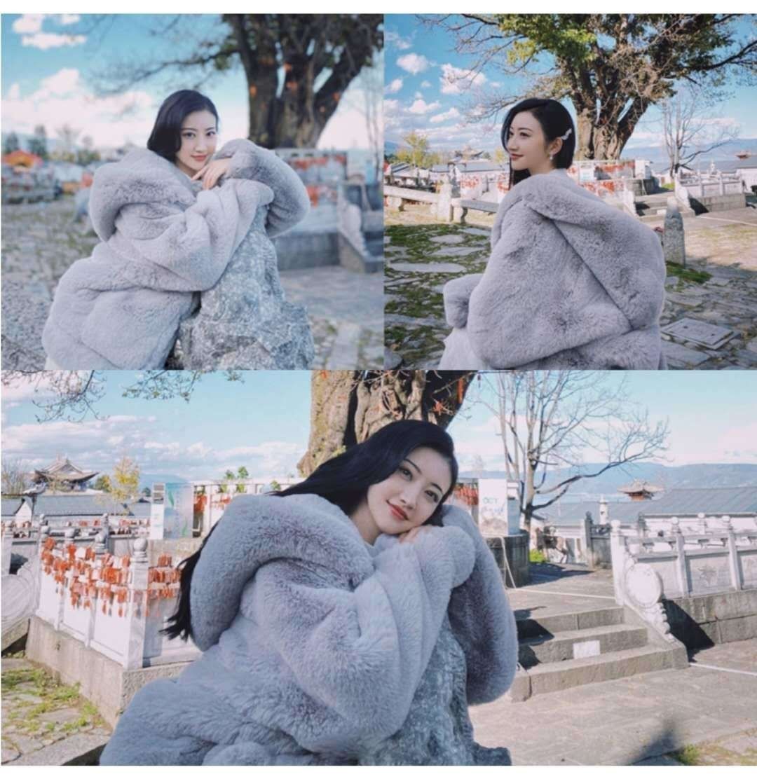 Manteau Fourrure Synthétique Femme - Veste Capuche Velours Épais Hiver - badassmood