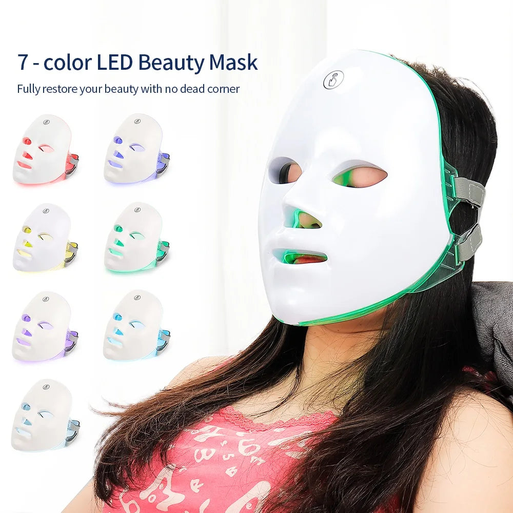 Masque LED Visage Rechargeable 7 Couleurs - Lifting & Éclaircissant - badassmood