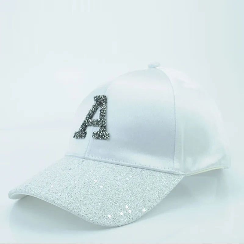 Casquette Baseball Femme Strass Paillettes - Snapback Hip Hop Été